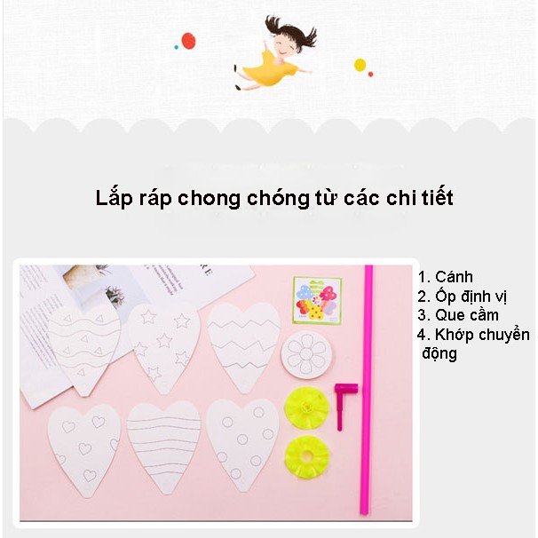 Chong chóng tô màu sáng tạo - Đồ chơi DIY siêu cute cho bé