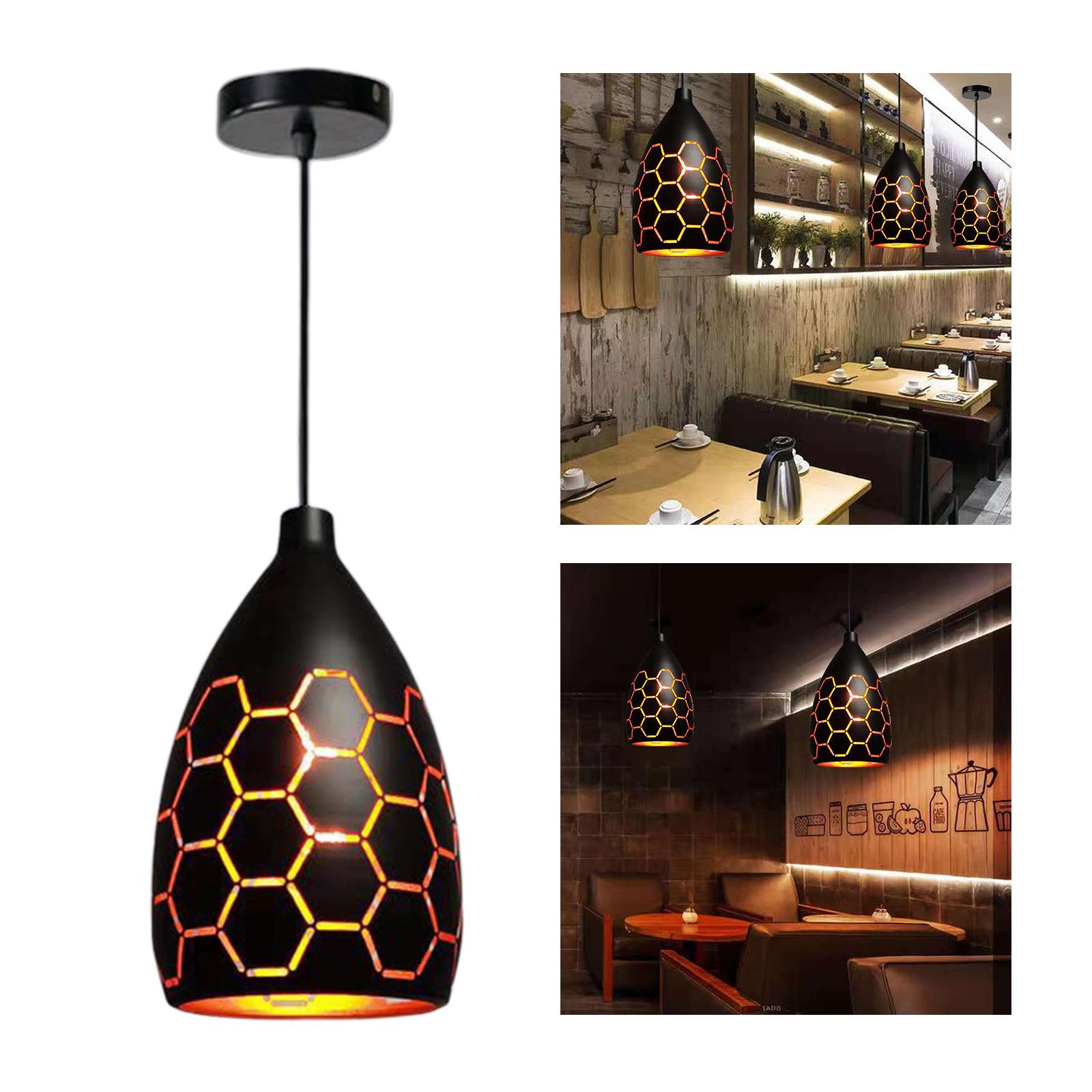 Retro Iron Chandelier LED Lamp Pendant Light Cafe Bedroom Dining Room Decor