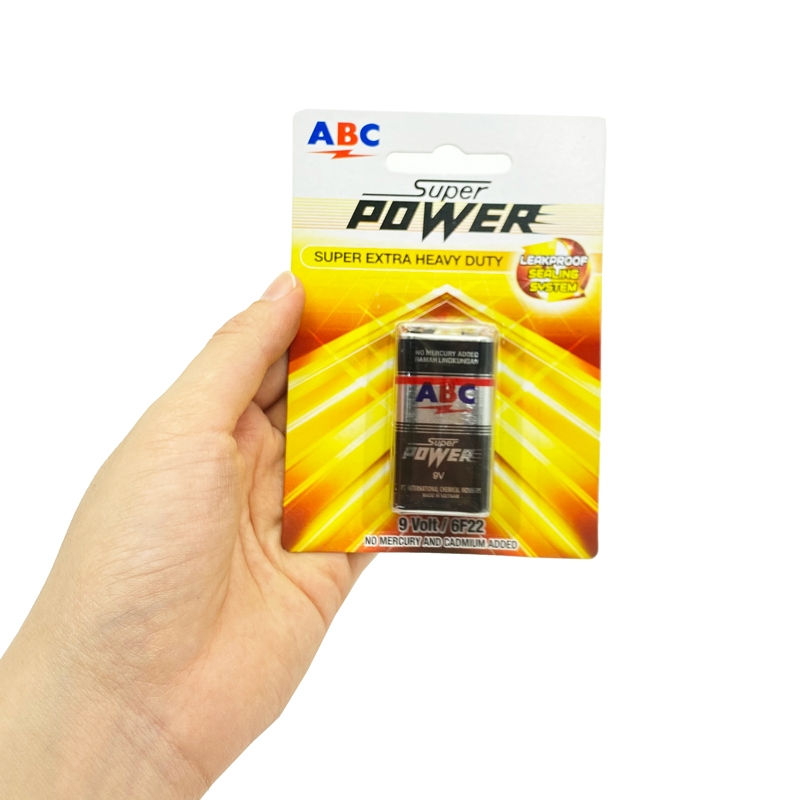 Vỉ 1 Pin ABC Super Power 9V (SH-9Volt 1B)