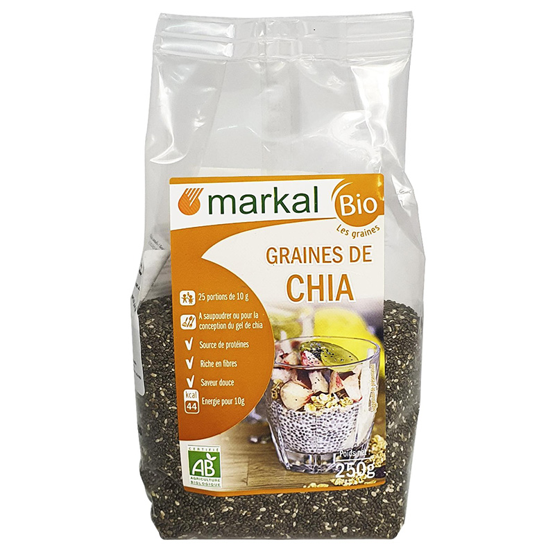 Hạt chia hữu cơ MARKAL 250G-Nhập khẩu chính hãng từ Pháp