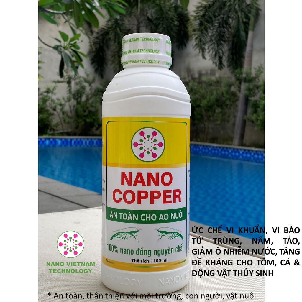 Nano copper 100% nguyên chất nano đồng Nano Vietnam Tech cho tôm, cá và động vật thủy sinh 1100ML