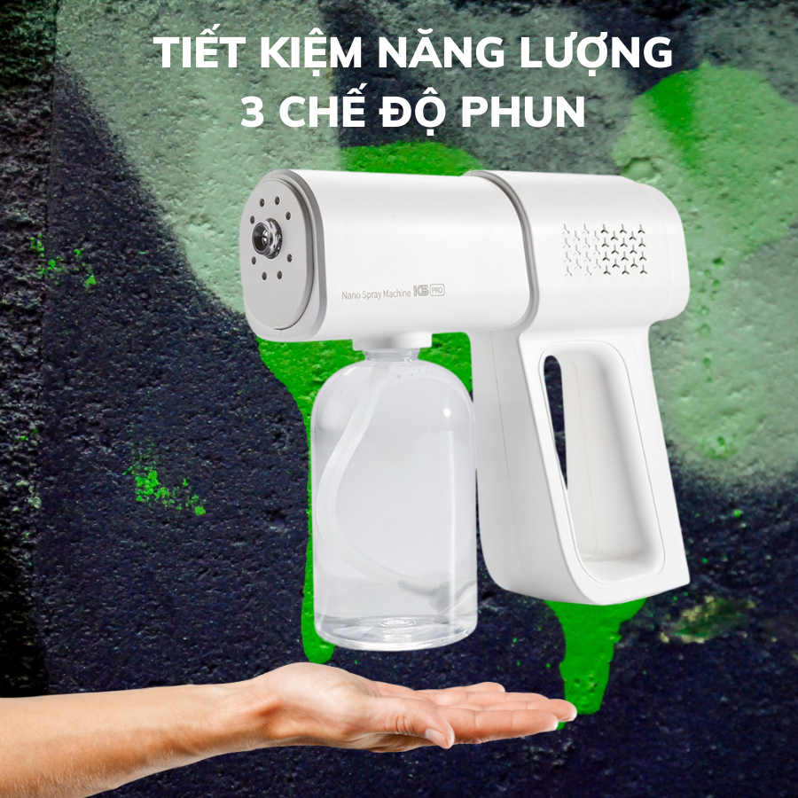 Máy phun khử khuẩn Nano K5 cầm tay - Phun Sương, thuốc diệt khuẩn