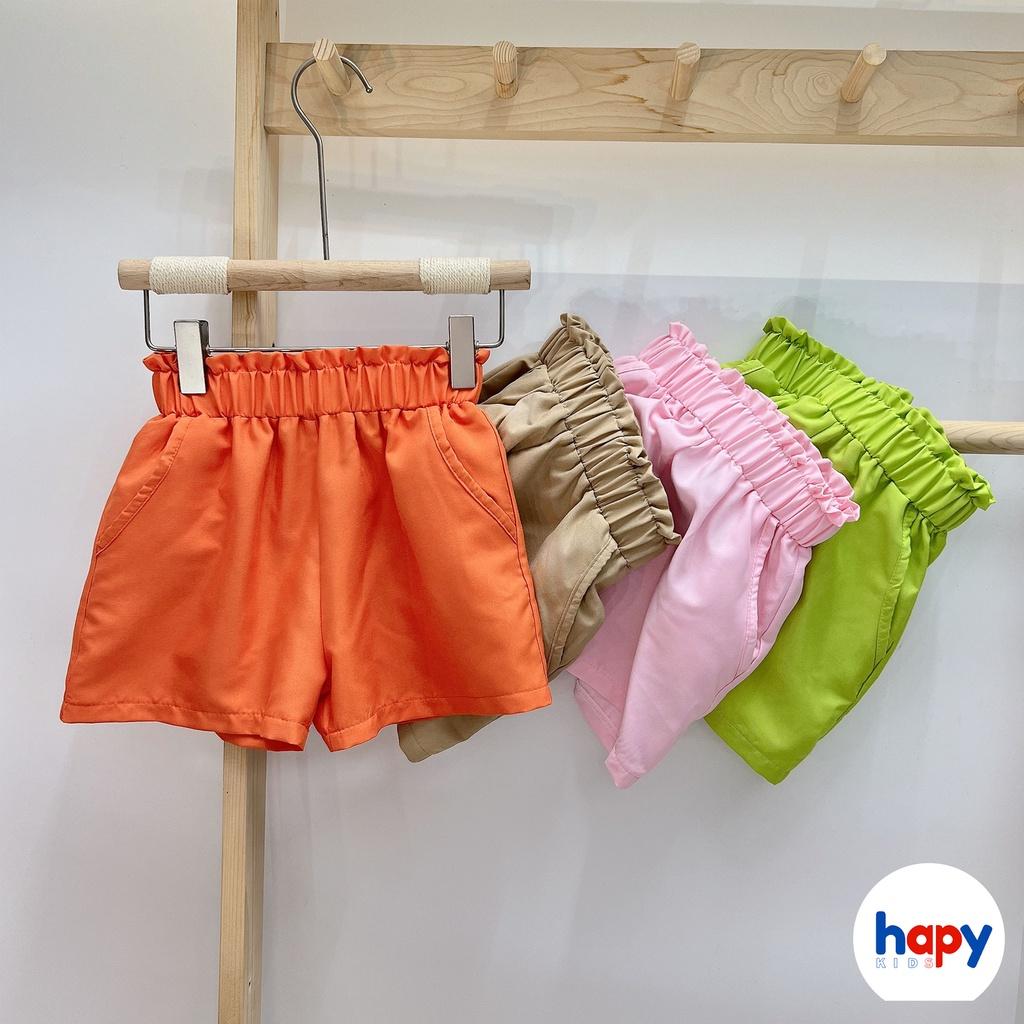 Quần đùi cho bé gái chất thô mềm mát, quần short bé gái từ 9-20kg Hapykids