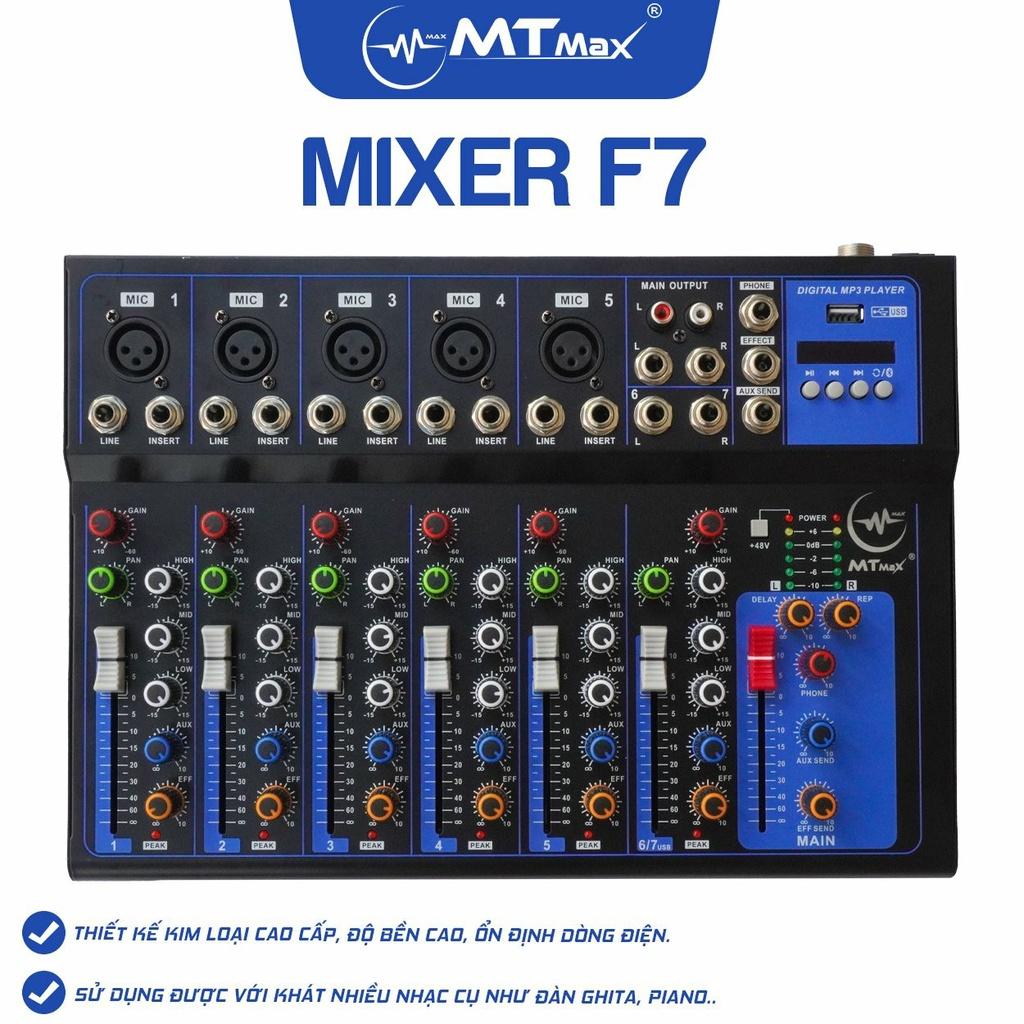 Combo thu âm Mixer F7 MT Max Và Micro Max 87-Pro-II livestream karaoke bán hàng onl tiktok đủ phụ kiện tặng kèm