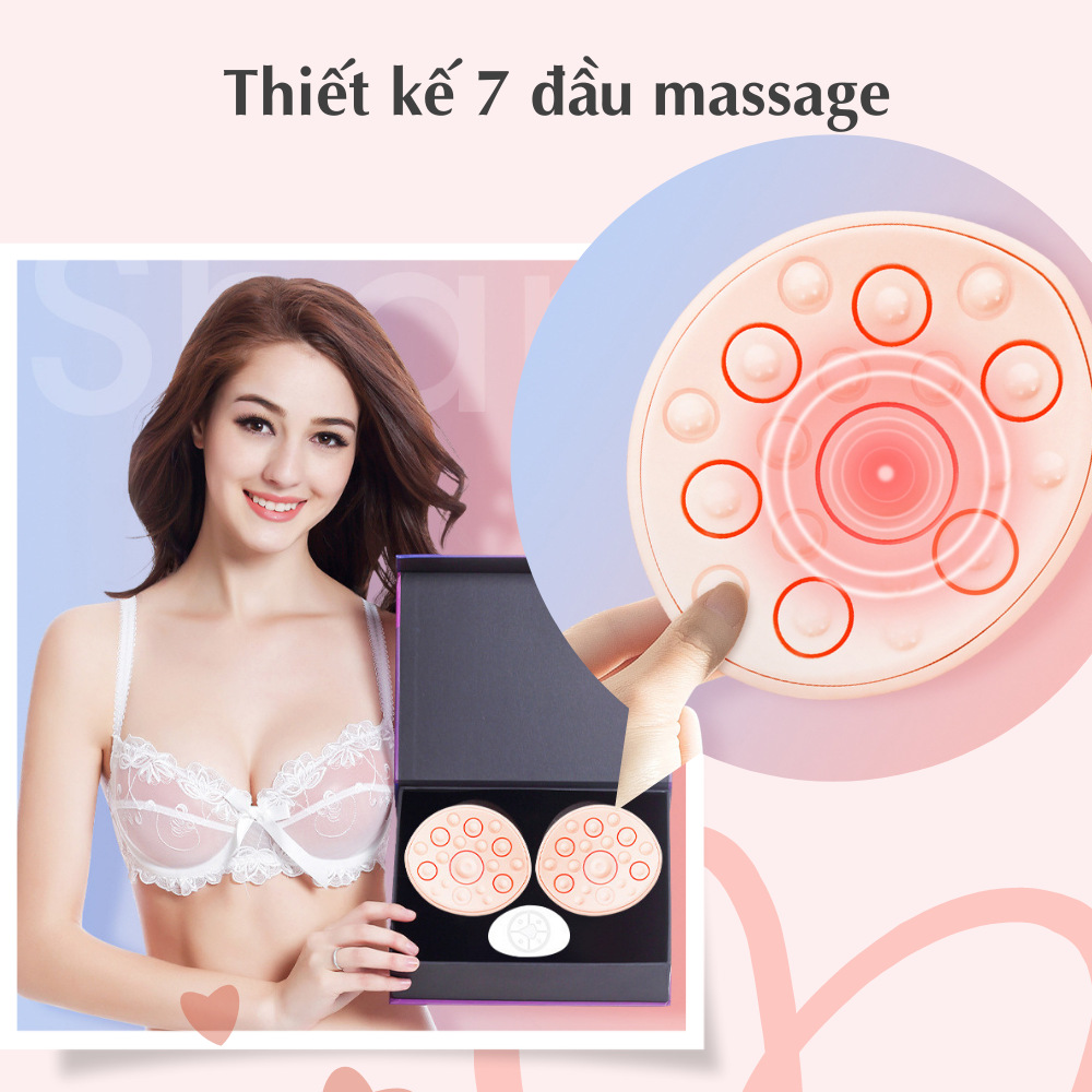 Máy massage nở ngực thông minh CTFAST WX-008: Mát xa rung đa điểm kết hợp nhiệt hỗ trợ nâng cấp kích thước vòng 1, cải thiện tình trạng ngực không đều, chảy xệ, giúp tăng lưu thông tuần hoàn máu, kích sữa an toàn ở mẹ