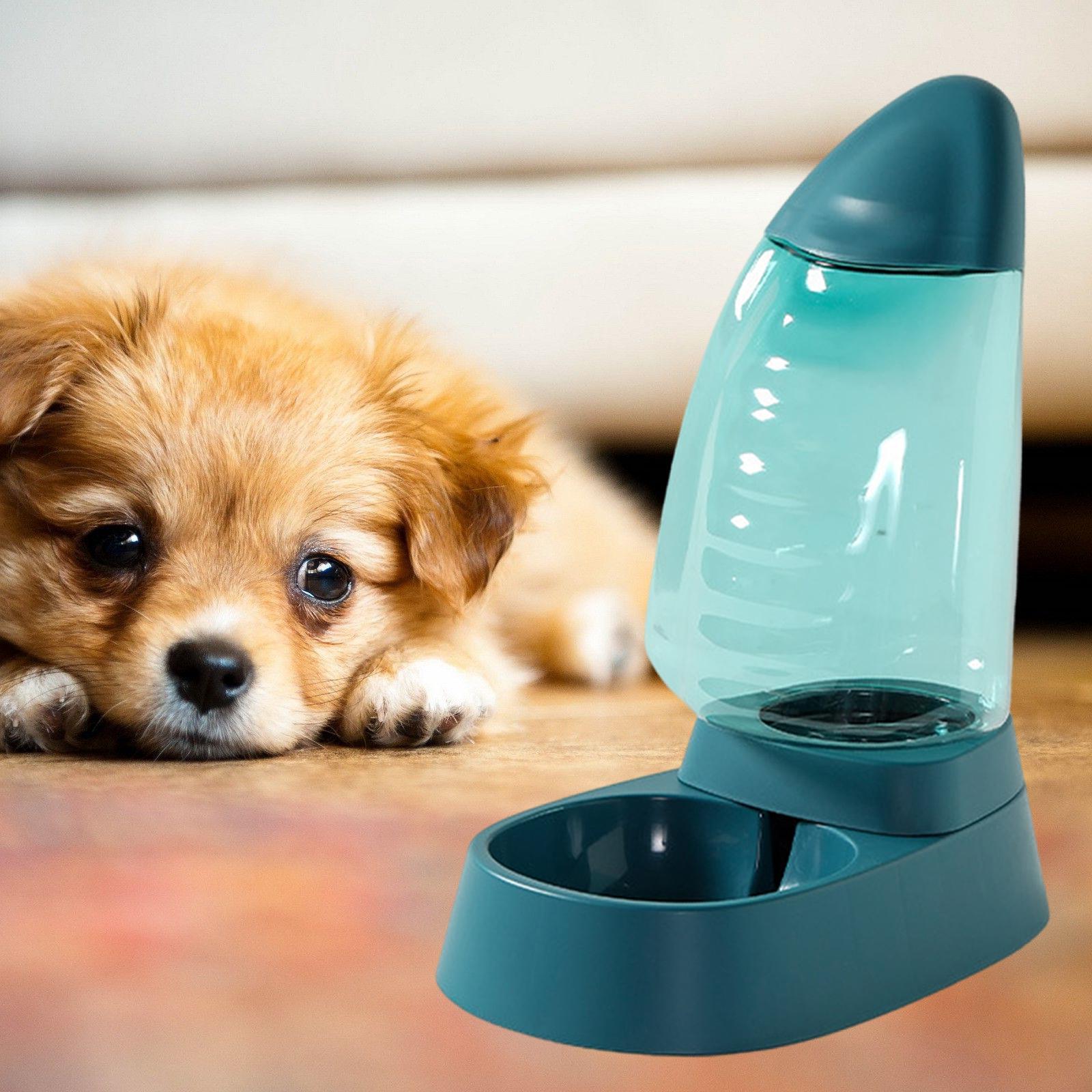 AUTOMATIC PETS FOOD DISPENSER DOG CAT FEEDER WATERER Container BOWL DRINKING