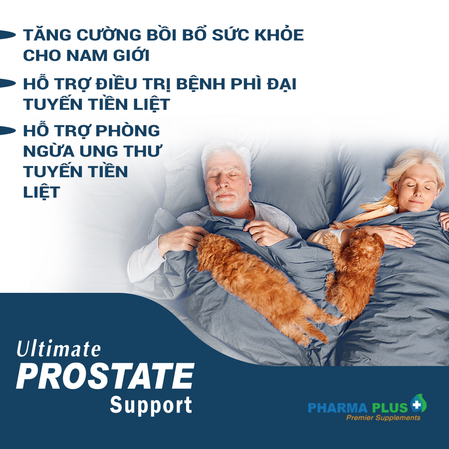 Viên Tiền Liệt Tuyến |Pharma Plus Ultimate Prostate Support - Chính Hãng | Giảm Tiểu Đêm, U Xơ - Lọ 60 Viên