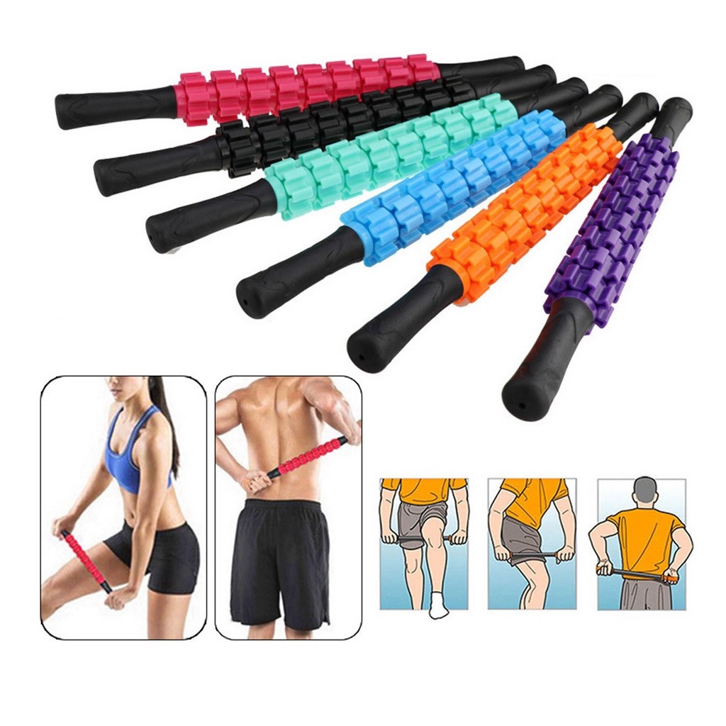 Gậy Lăn Massage 9 Răng Dãn Cơ Bắp Roller Stick tập Gym Yoga YO40