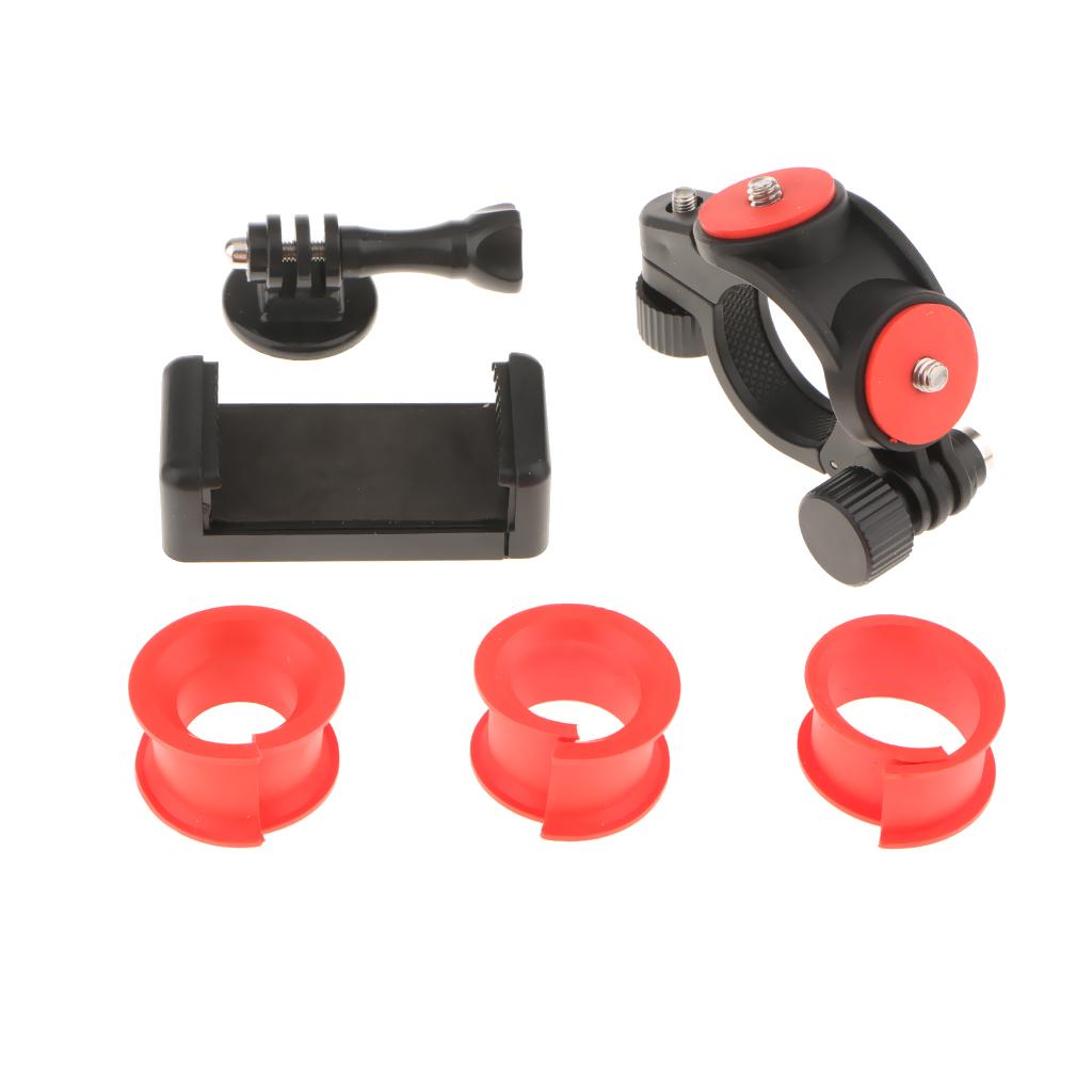 Bike Handlebar Mount Clamp Adapter with Phone Clip for  Smartphone