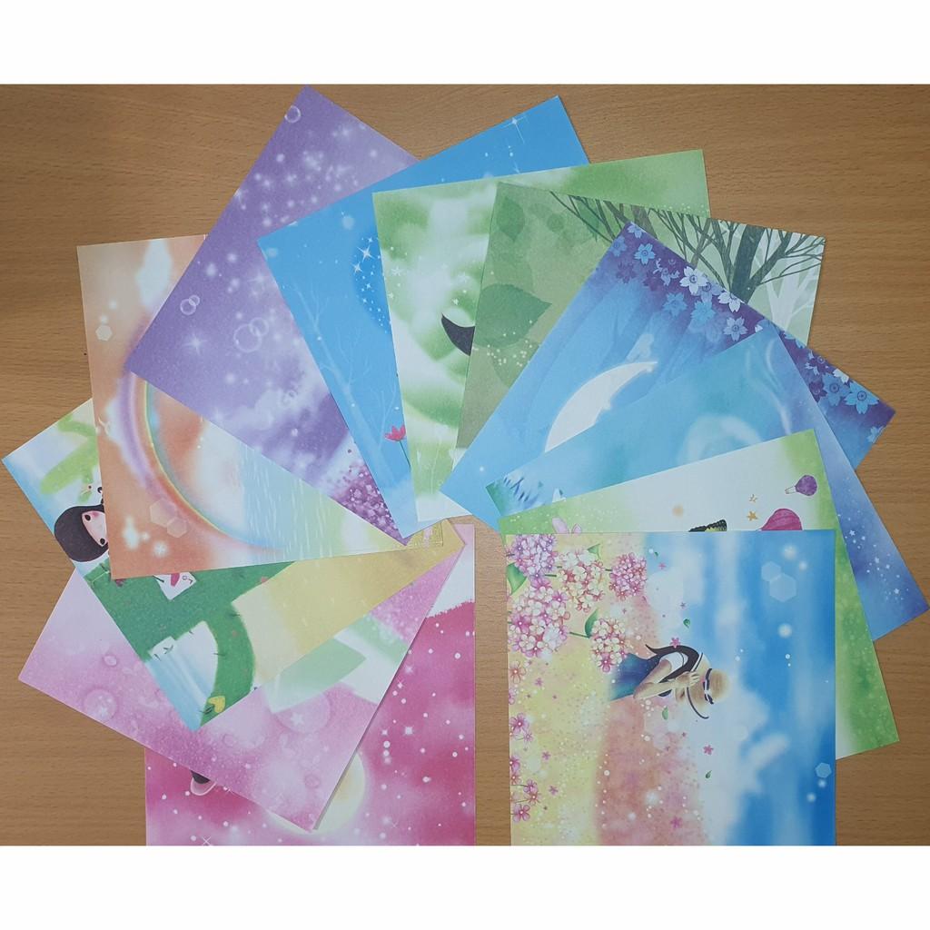 Giấy Thủ Công Gấp Origami - Thiếu Nữ 50 Tờ 2 Mặt Màu