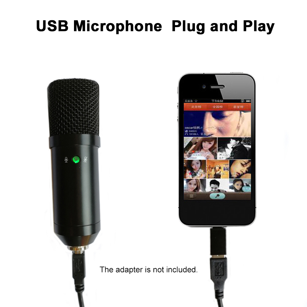 Micrô Ngưng Tụ Để Bàn BM830 USB PoDCast Với Chân Đế Gấp Cho PC Điện Thoại Karaoke