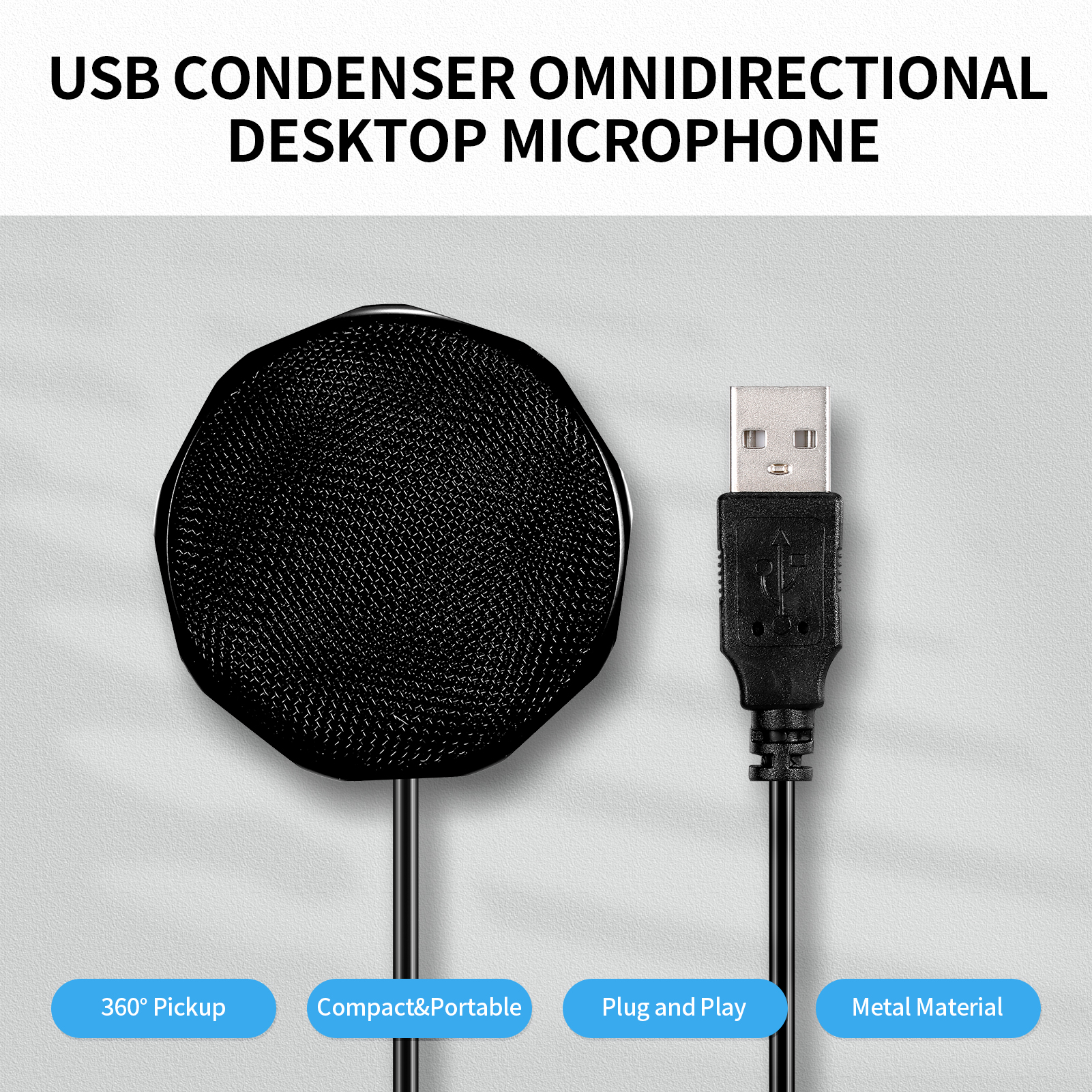 Bộ Ngưng Tụ Micrô 360° USB Cho Hội Nghị Trò Chuyện Bằng Giọng Nói Từ Xa