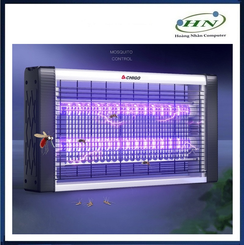 Đèn bắt muỗi UV diệt muỗi bằng lưới điện cao áp loại ngang cỡ lớn ZG-SY01 treo tường thu hút côn trùng không tạo mùi không độc hại - HN