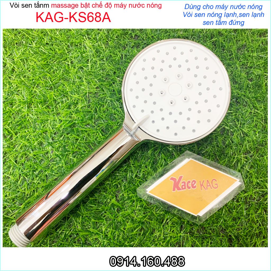 Dây tay sen KAG-KS68A, Vòi hoa sen máy nước nóng nhiều chế độ nước tia phun mạnh sử dụng tốt