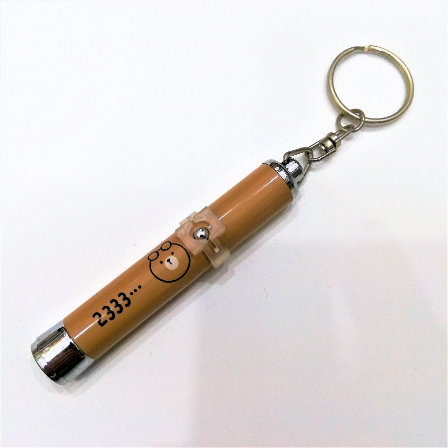 Móc khóa đèn pin mini màu nâu