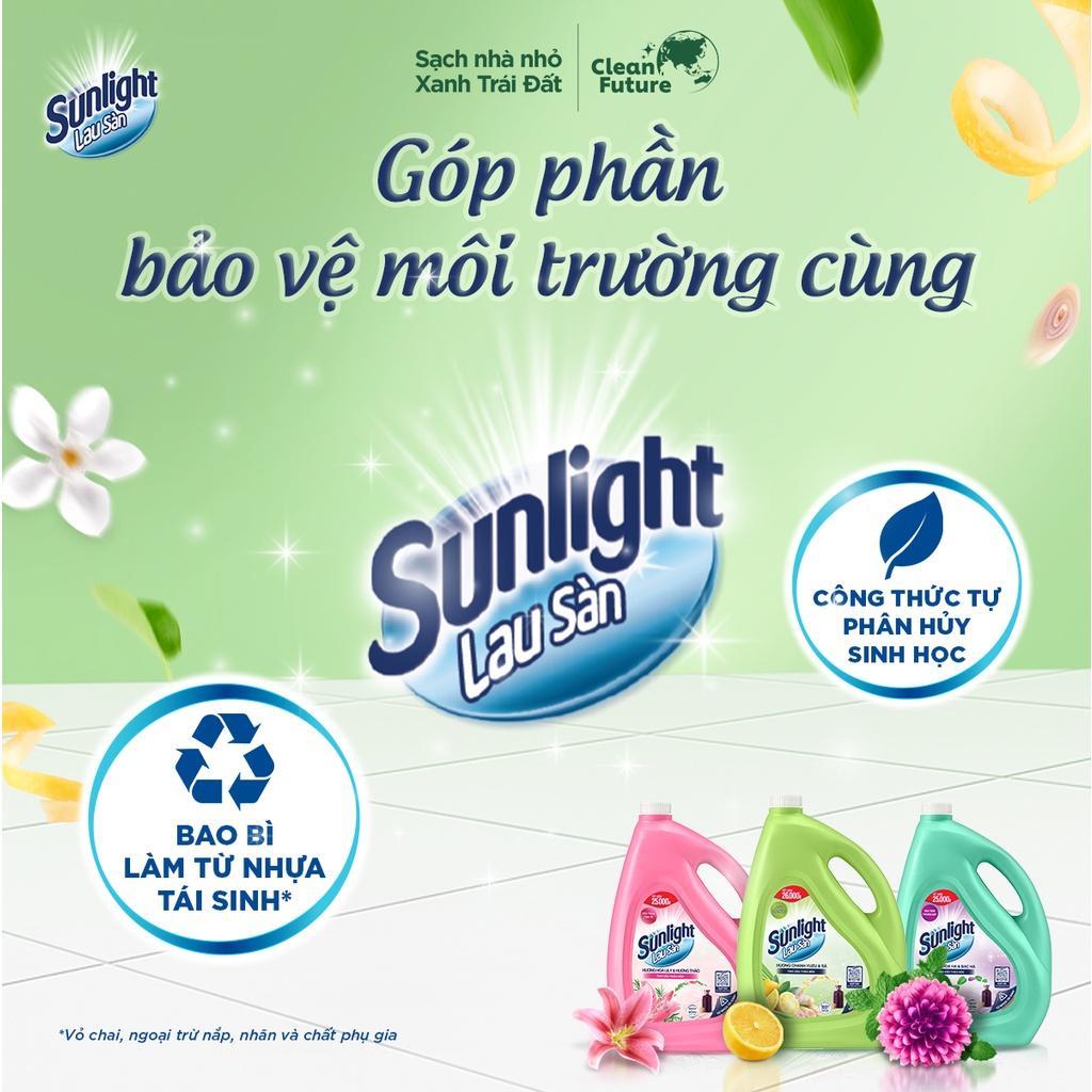 Thùng 3 Can Nước Lau Sàn Sunlight Hương Hoa Thiên Nhiên 3.6kg x3