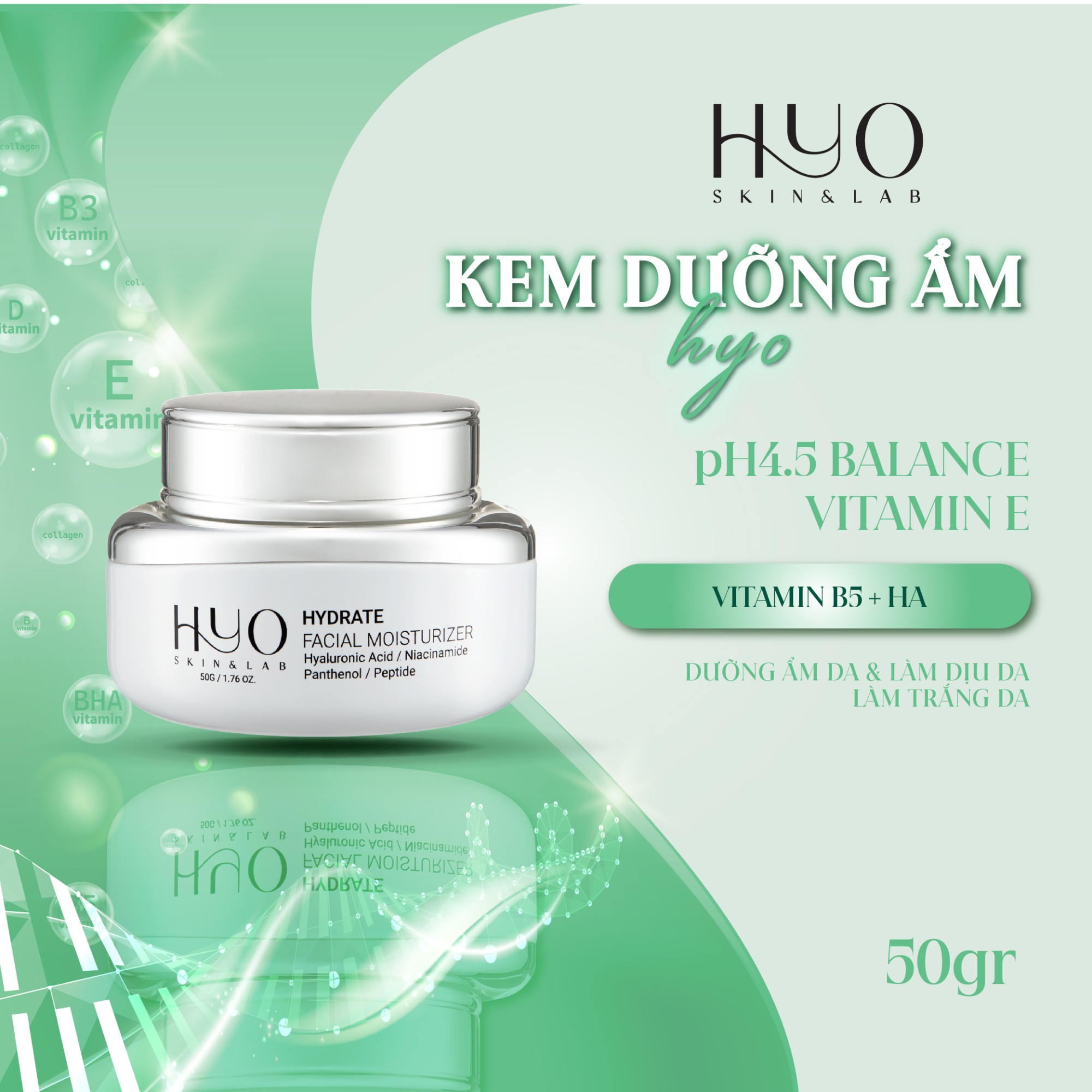 KEM DƯỠNG ẨM VÀ LÀM TRẮNG MỊN DA HYO - Dành Cho Ban Ngày