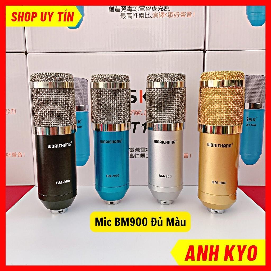 Mic Thu Âm LivesTream BM900 Với 4 Màu Chính Chất Liệu Hợp Kim Sang Trọng Kết Hợp Với Sound Card