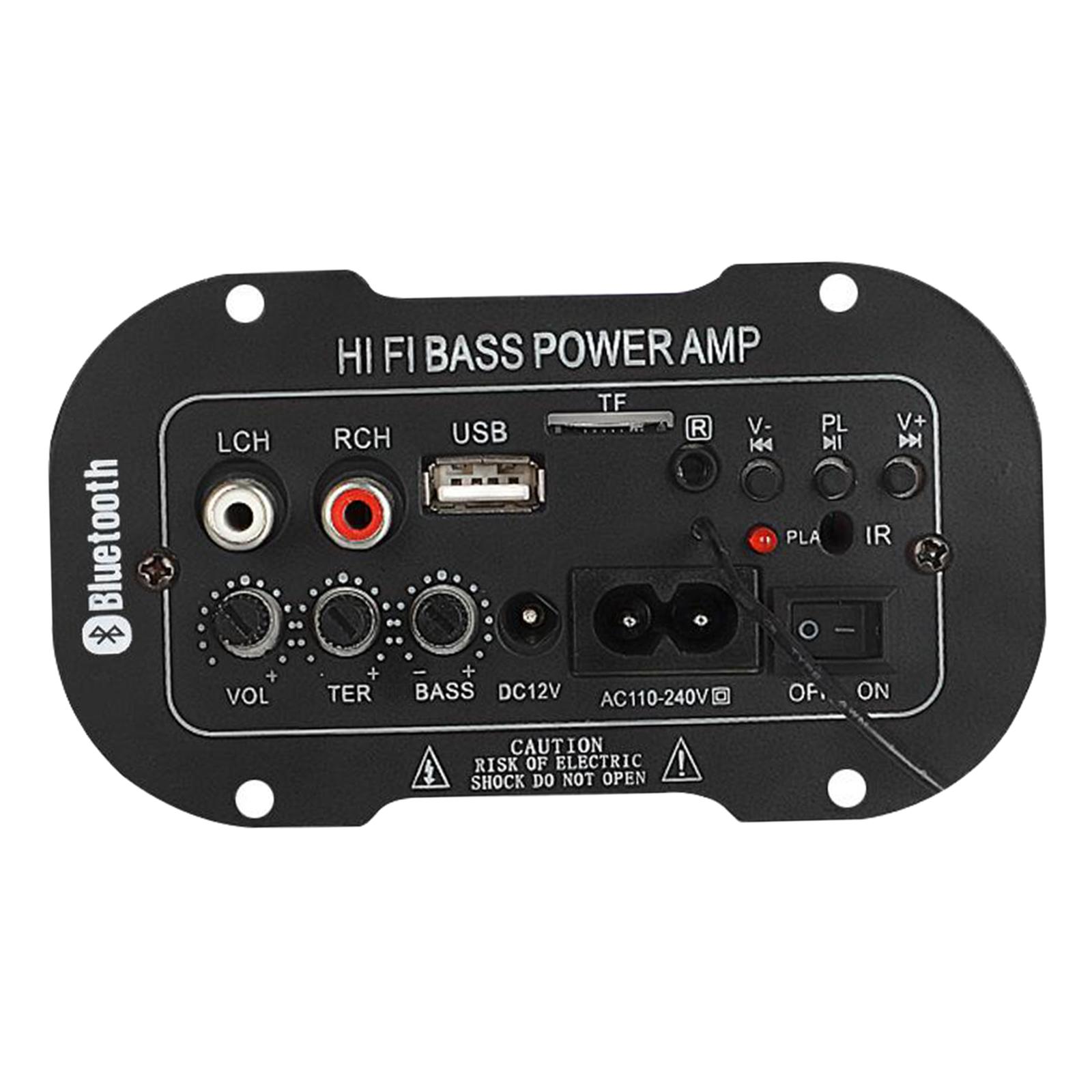 220V Bluetooth Power Amplifier Hi-Fi Bass Mono Digital Mini Amp Radio TF/USB Car Mini Power Amplifier