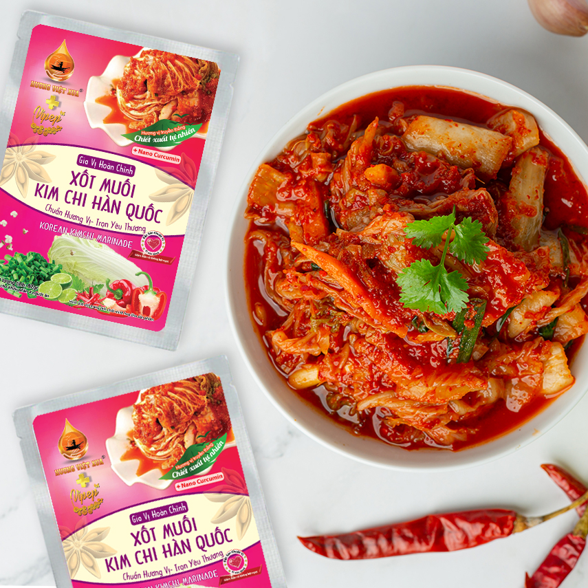 [HSD T11/2024] Gói Gia Vị Xốt Muối Kim Chi Hàn Quốc Vipep 82g