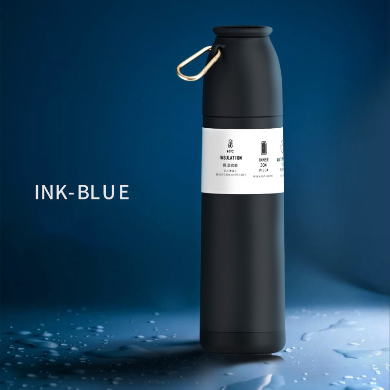 Bình Giữ Nhiệt Nắp Ly Nóng Lạnh KEPU Có Quai Xách 500ml- inox 304