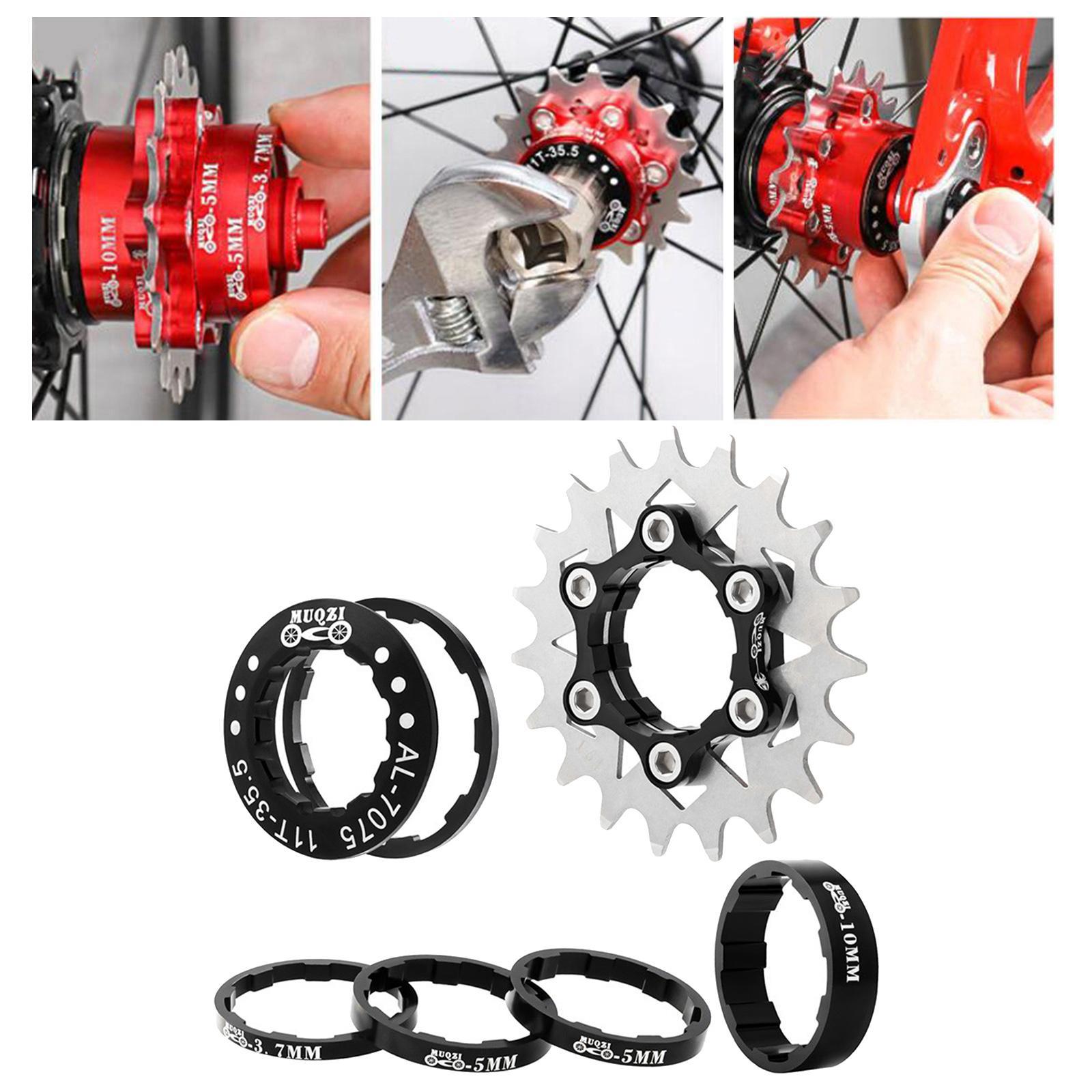 Bike 19T Single Speed Cassette Spacers Freewheel Hub Accessories