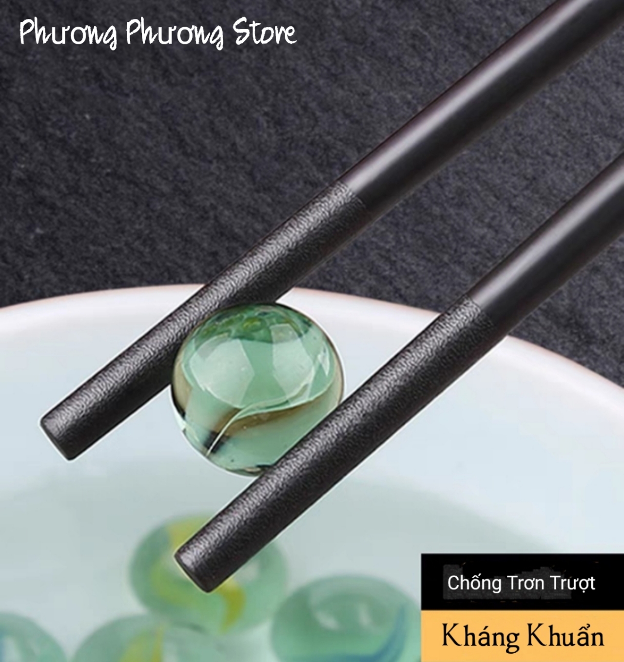 Đũa kháng khuẩn Nhật Bản set 5 đôi có hộp, Đũa ăn, Đũa kháng khuẩn tốt, đũa chống nấm mốc