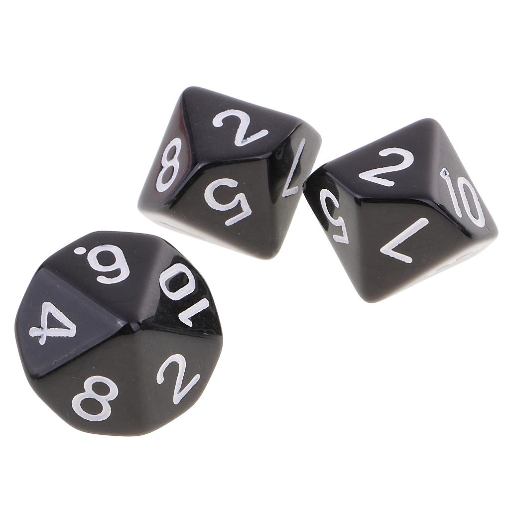 10 Cái 10 Mặt Dice D10 Dice đa Diện Dice Cho Dungeon Và Dragons Games
