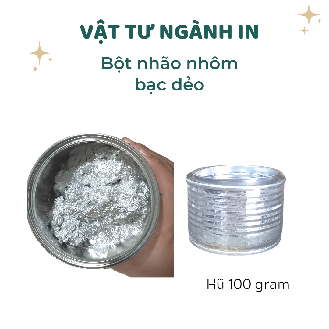 100 gram Bột nhão nhôm bạc dẻo Aluminium Paste dùng in lụa trên giấy, PP, PE, sơn công trình, sơn ô tô, chống rỉ sét