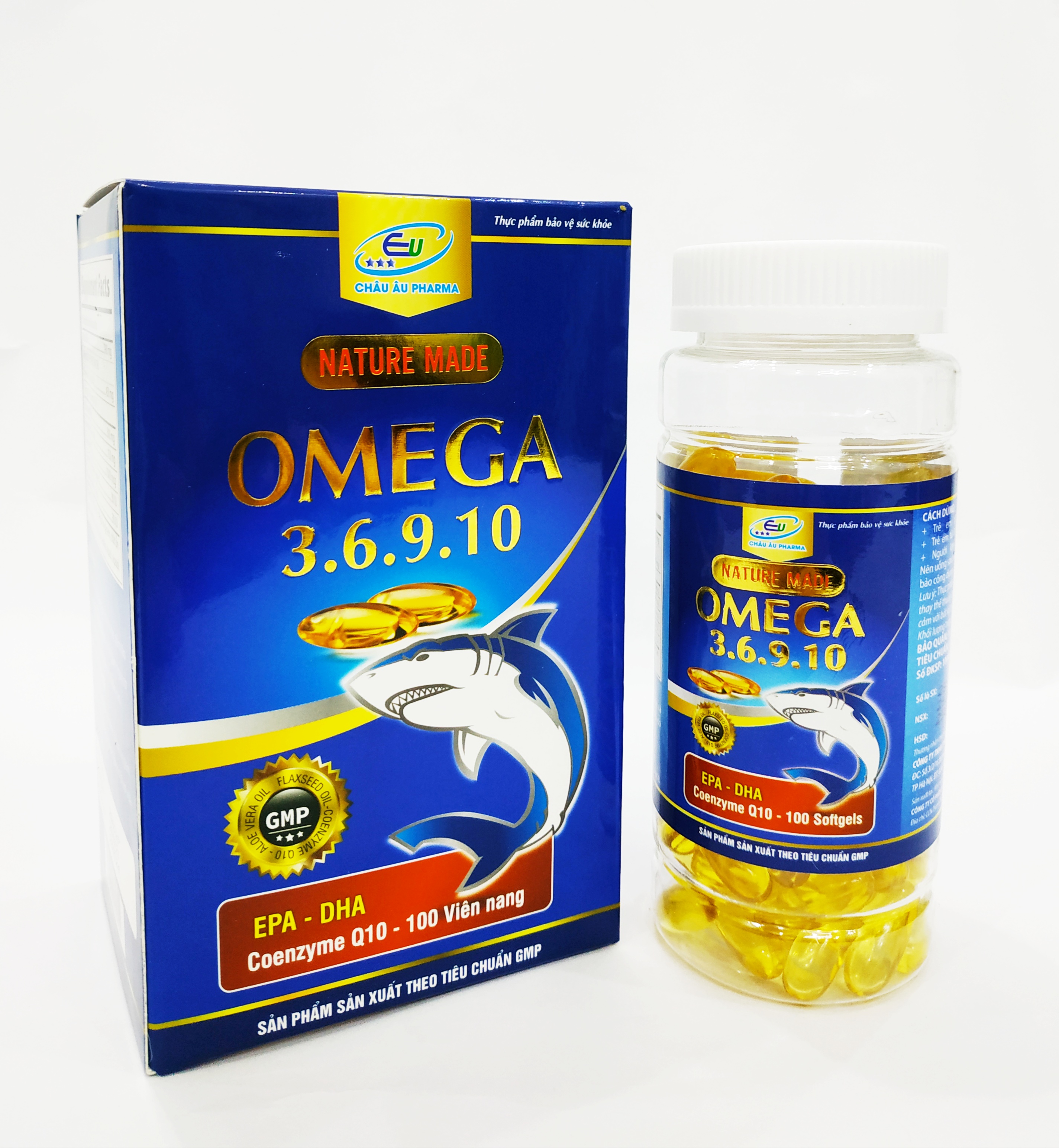 Viên Uống Dầu Cá Omega 369 10 - Bổ Sung Omega 3 6 9, Coenzym Q10 - Giảm Mỡ Máu, Xơ Vữa Động Mạch - Giảm Nguy Cơ Mắc Bệnh Tim Mạch - Tốt Cho Mắt, Tóc - Hỗ Trợ Làm Đẹp Da - Lọ 100 Viên