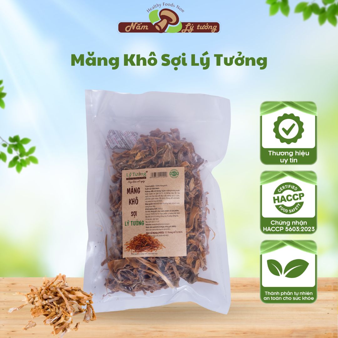 Măng Khô Sợi 200g - Thực phẩm Lý Tưởng - Hàng Loại 1 Ngon - Phù hợp nhiều món