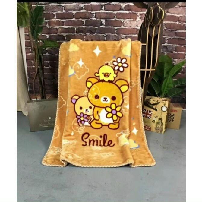 Chăn tuyết 2 lớp loại dày cho bé kích thước 100*140cm, họa tiết in 2 mặt, mền cho bé đi học, chăn văn phòng