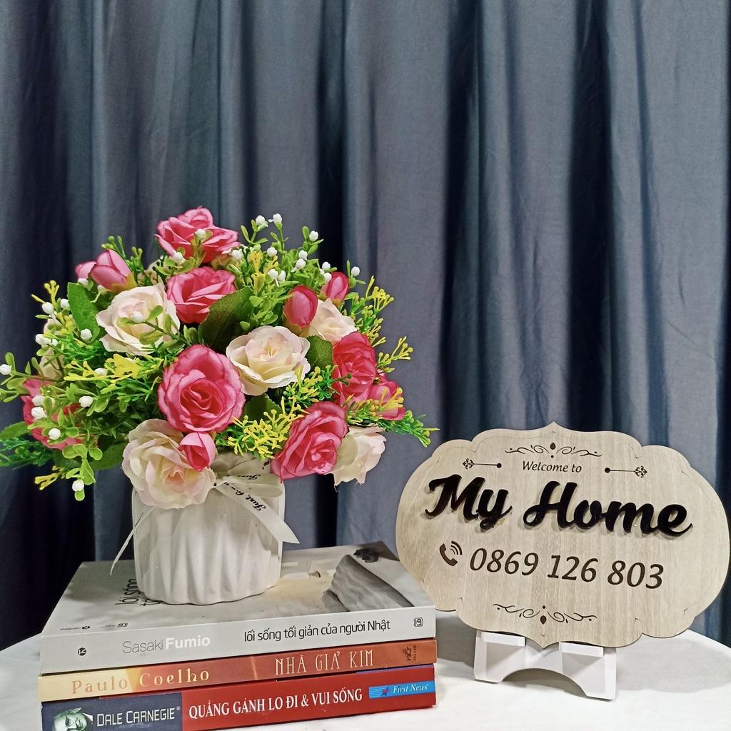 Chậu hoa hồng trứng hoàng gia cực sang chảnh 30cm*40cm, trang trí decor nhà đẹp, để bàn phòng khách.