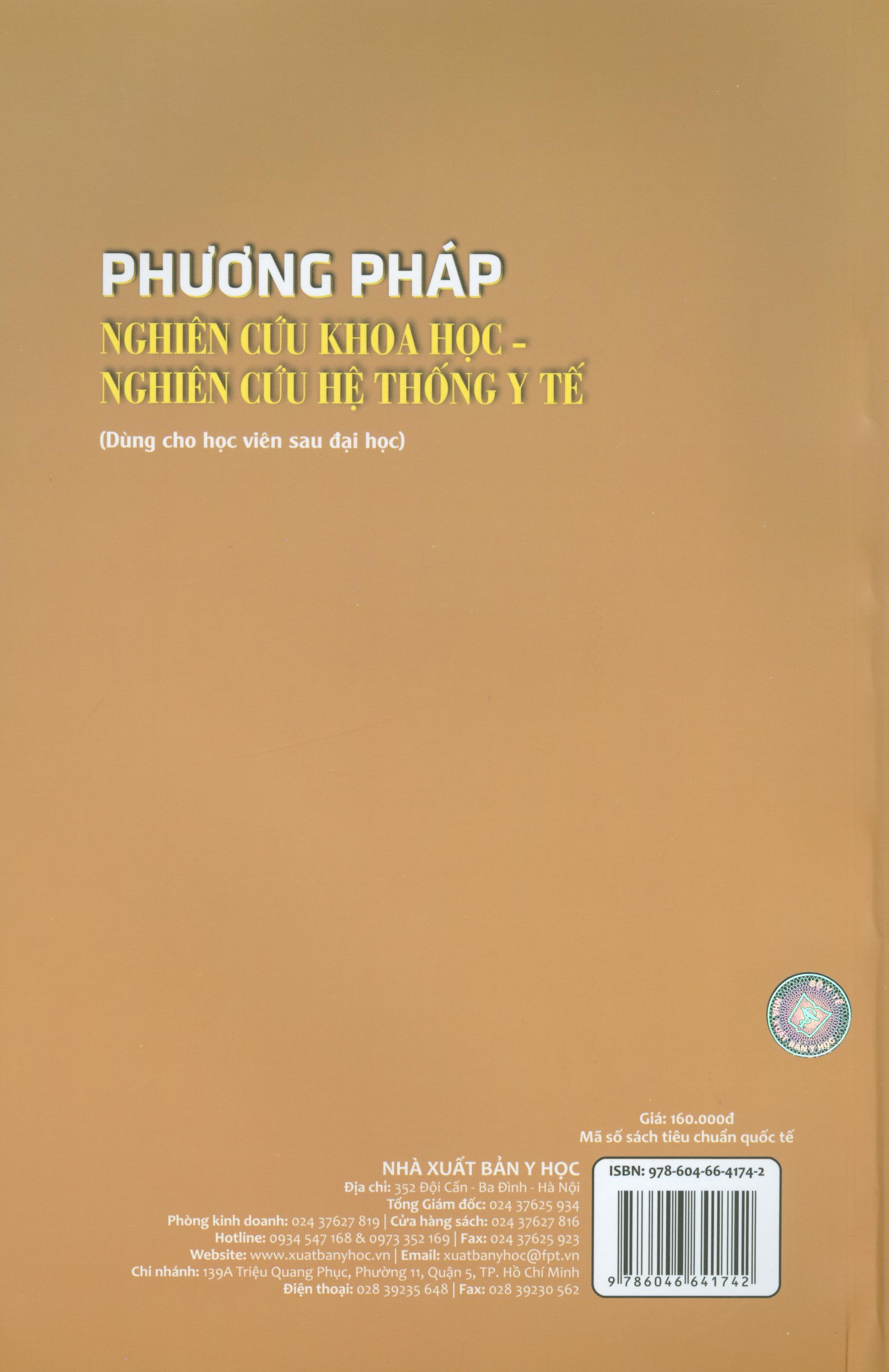 Phương Pháp Nghiên Cứu Khoa Học - Nghiên Cứu Hệ Thống Y Tế (Dùng cho học viên sau đại học)