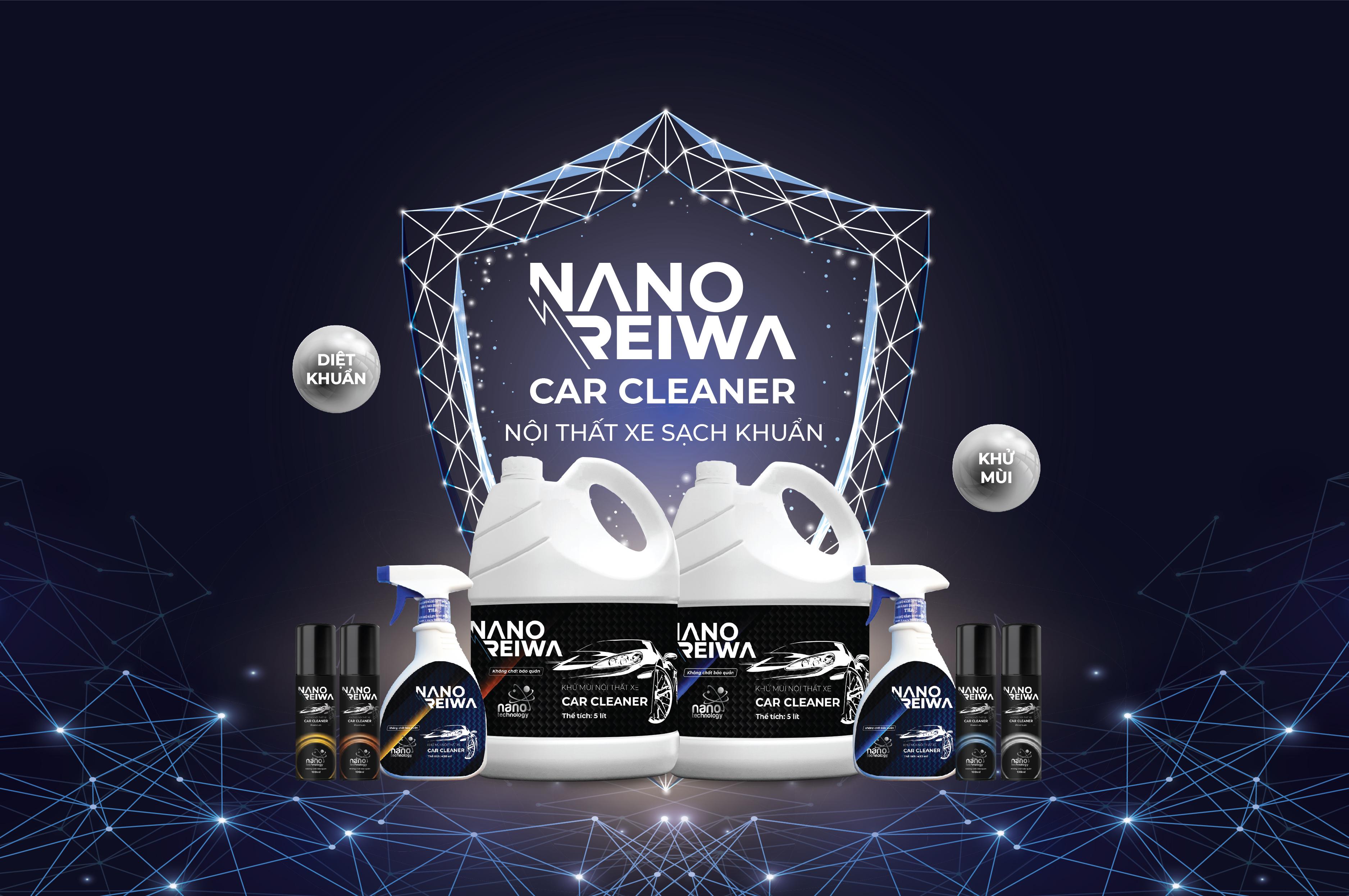 Chai xịt diệt khuẩn khử mùi ô tô xe khách bằng nano bạc Nano Reiwa 100ml được chứng nhận viện Pasteur an toàn cho trẻ em - Hàng chính hãng