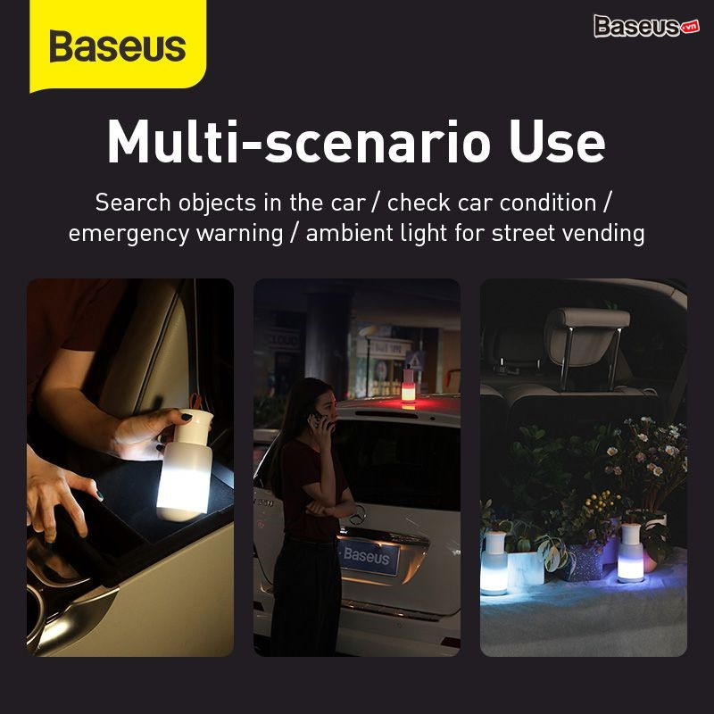 Đèn mini pin sạc tiện dụng Baseus starlit Night Car Emergency Light - hàng chính hãng