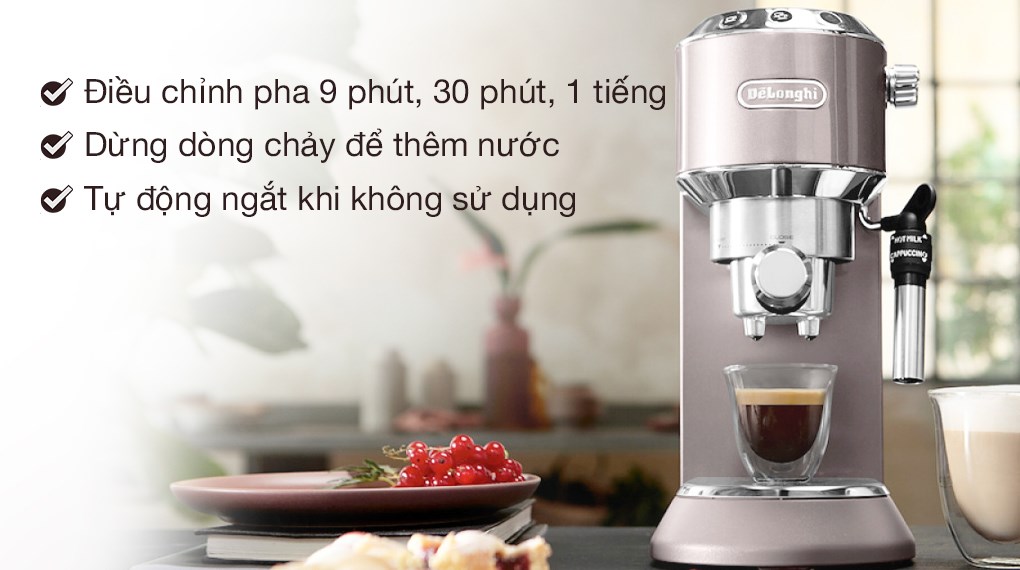 Máy pha cafe Delonghi EC785.BG - Dung tích 1.1 lít - Tự động ngắt khi pha xong - Thương hiệu Ý - Công suất 1350W - Hàng chính hãng