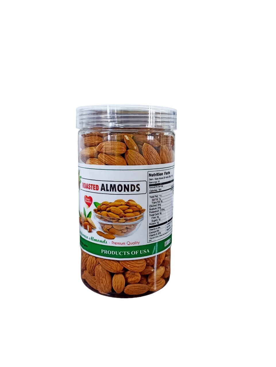Hạnh nhân hữu cơ sấy chín nguyên vị ăn liền 500g, hạt to đều, không phụ gia chất bảo quản