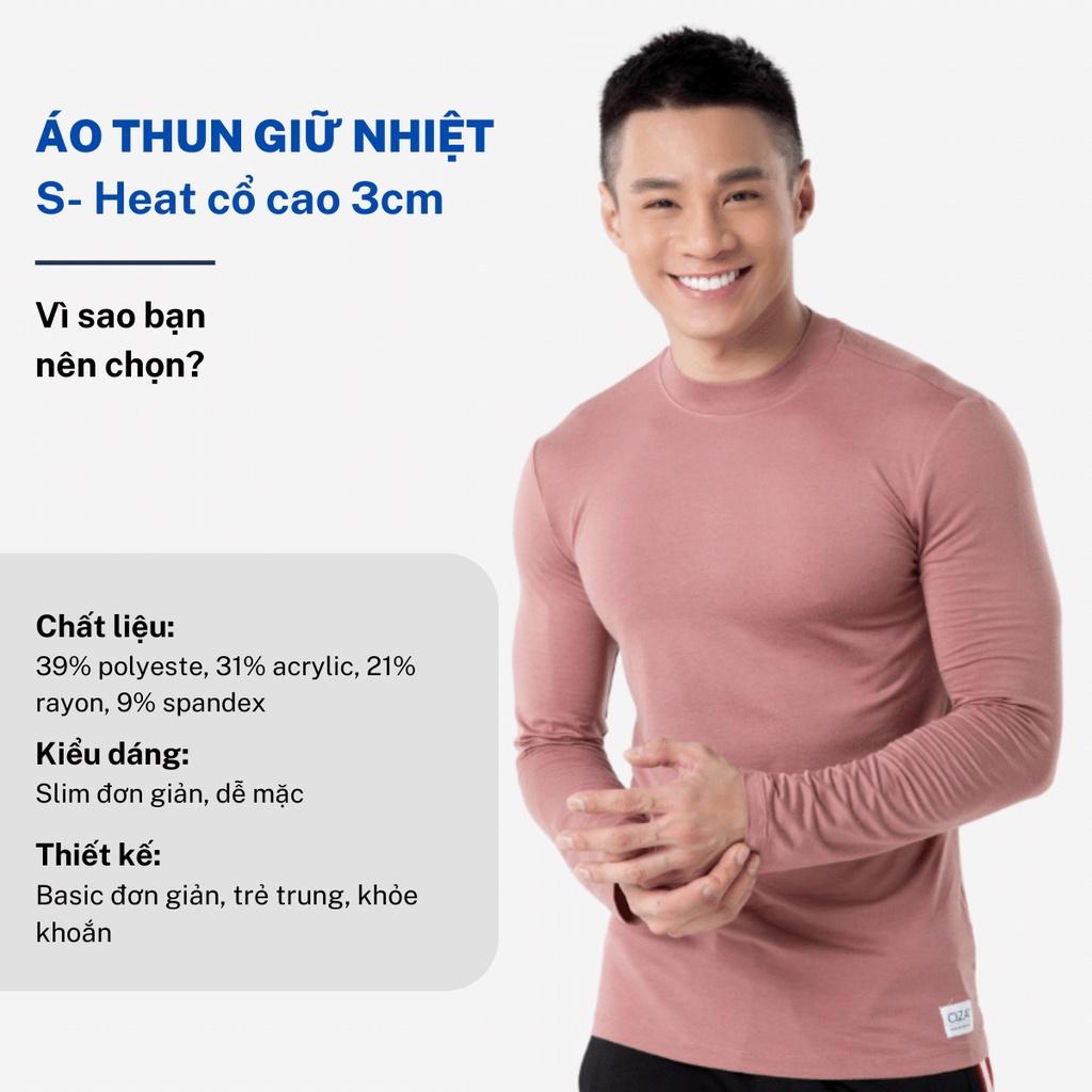 Áo giữ nhiệt body nam CIZA cao cấp thể thao vải heattech cổ tròn giữ ấm công nghệ Nhật Bản size S M L XL ATNS18