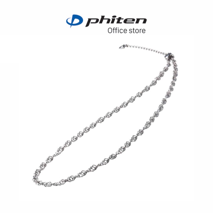 Vòng cổ Phiten titanium chain w adzuki40+5cm