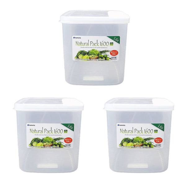 Combo Hộp thực phẩm vuông 1600ml Inomata