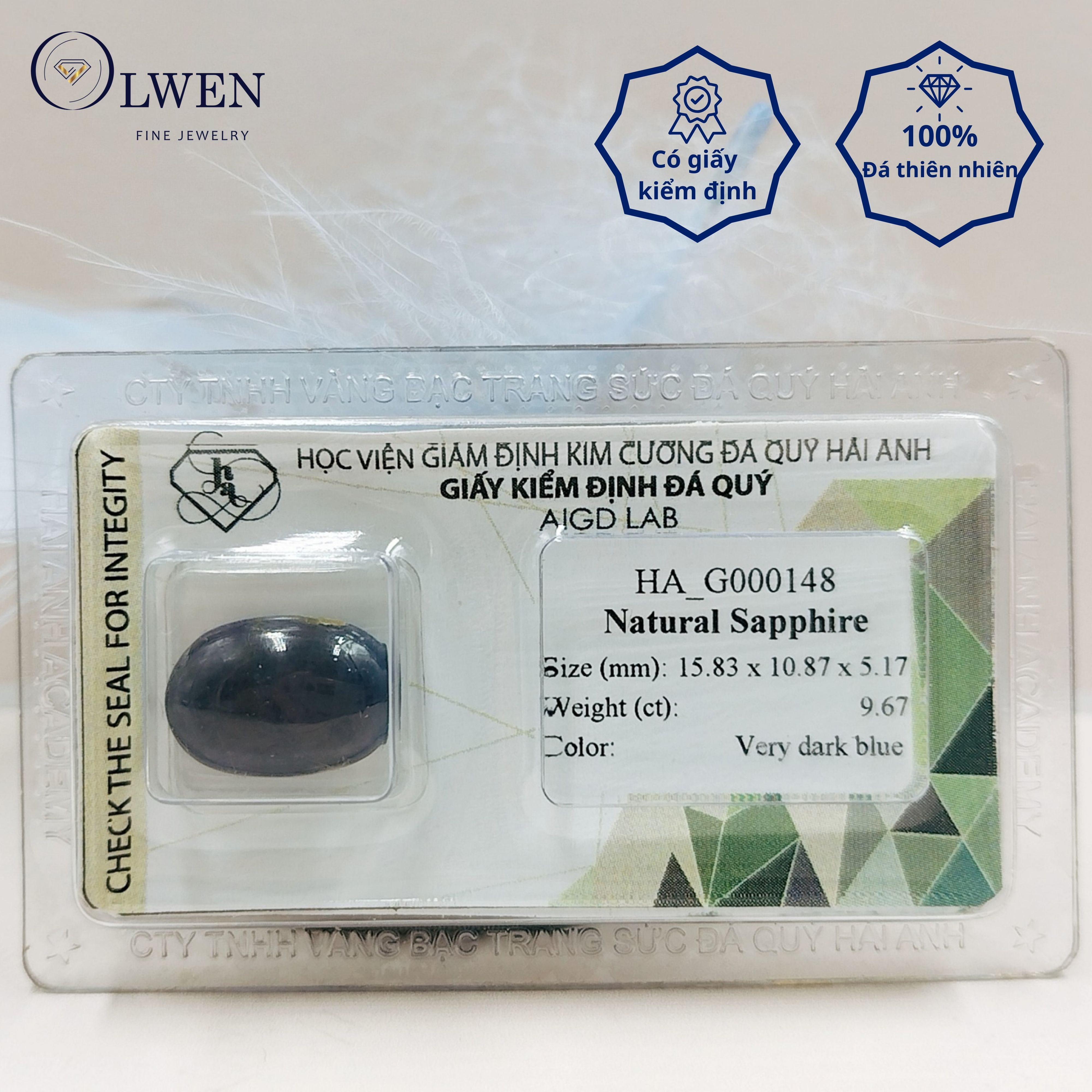 Viên đá Sapphire thiên nhiên HA-G000148