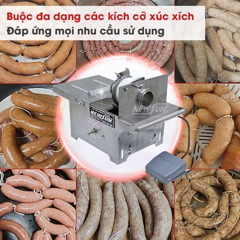 Máy buộc chỉ xúc xích dùng điện Việt Nam năng suất buộc 80-120 cái/phút - Hàng chính hãng