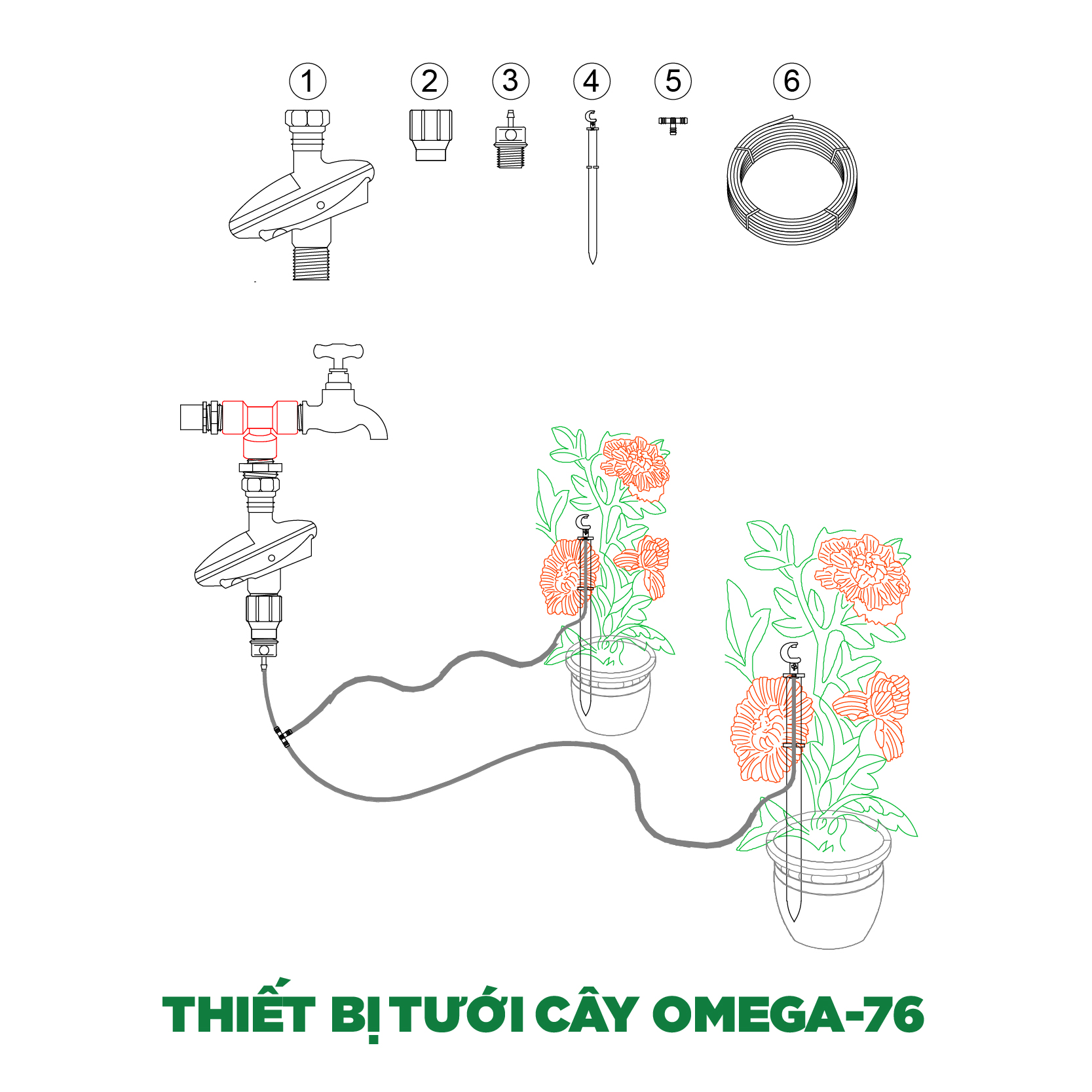 Thiết bị tưới cây OMEGA-76