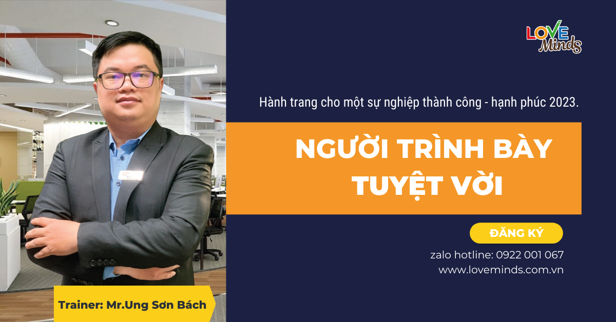 Khóa học "NGƯỜI TRÌNH BÀY TUYỆT VỜI" học trong 8 buổi.