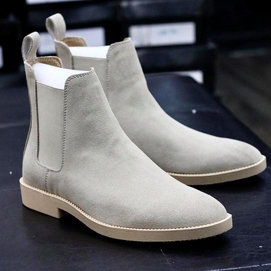 Giày Chelsea Boots Da Lộn Tan
