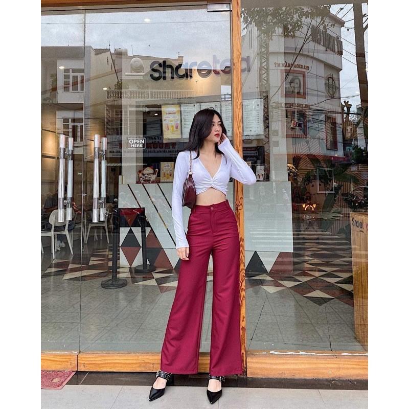 Quần Suông Cotton - Quần Vải Culottes Ống Rộng  Nhật Lạnh Vải Bao Xịn Hàng Loại 1