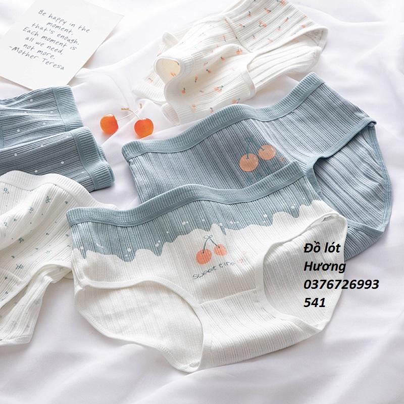 Quần Lót Nữ Cotton Kháng Khuẩn Cherry Ngang Eo Thời Trang . Hàng Loại Đẹp.