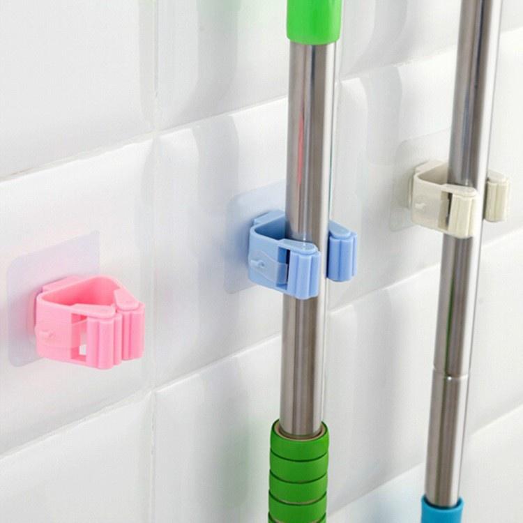Sỉ 50 Móc Kẹp Đồ Vật Dán Tường Treo Tường Chổi Treo Quần Áo Treo Vật Dụng H003