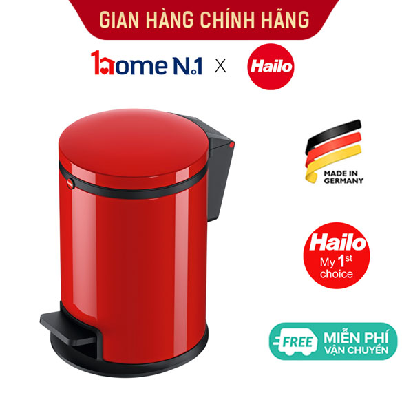 Thùng rác Hailo Pure S Đỏ 3L